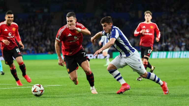Manchester United y Real Sociedad igualan en la ida