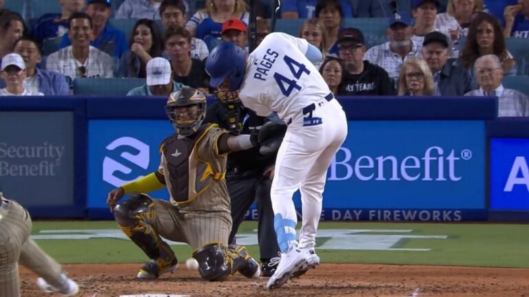 Tensión en Dodger Stadium: pelotazo a Andy Pages incendia el partidazo ante los Padres